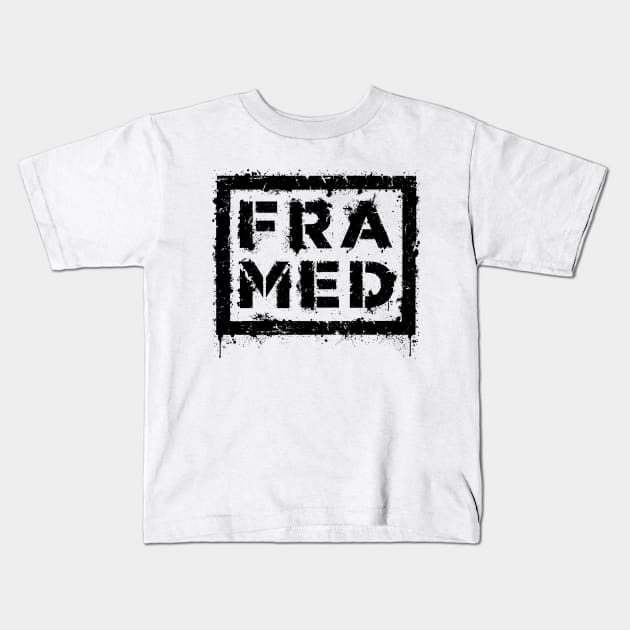 Framed Kids T-Shirt by Drop23